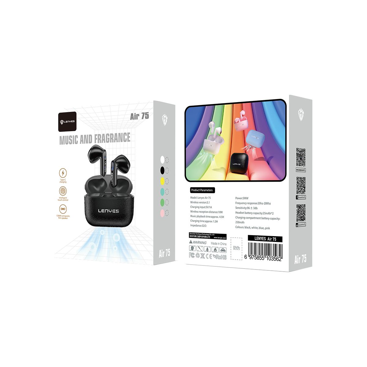 LENYES - Audífonos Lenyes Air75 Bluetooth 5.1