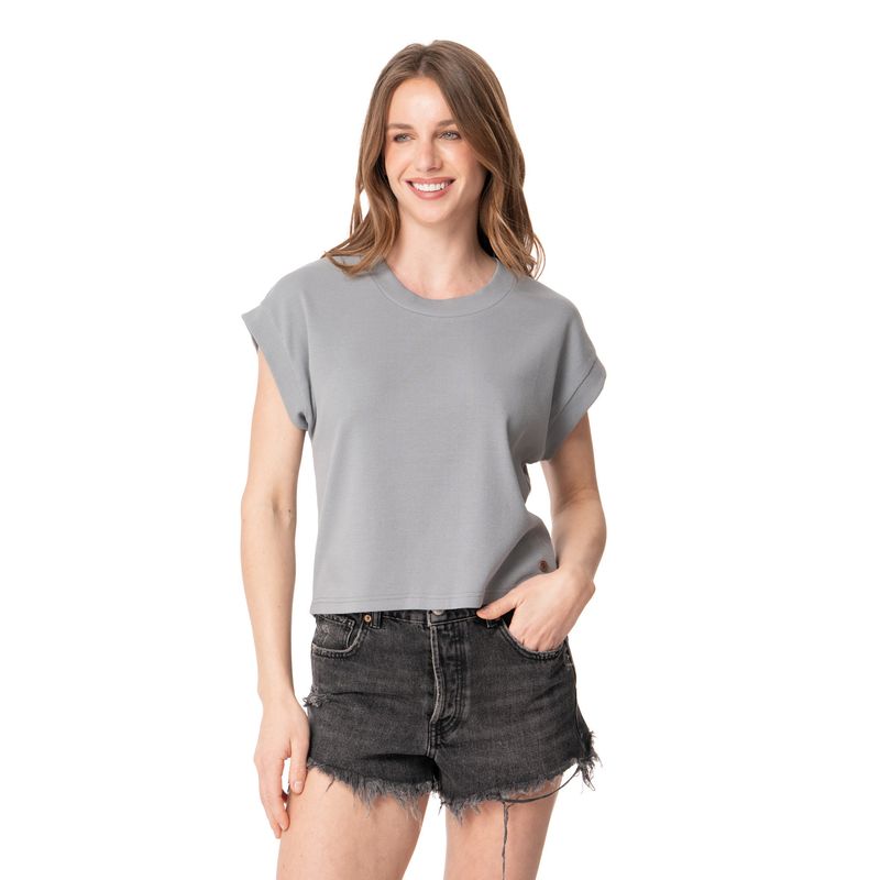 STOKED - Polera Mujer Bambu Gris Stoked