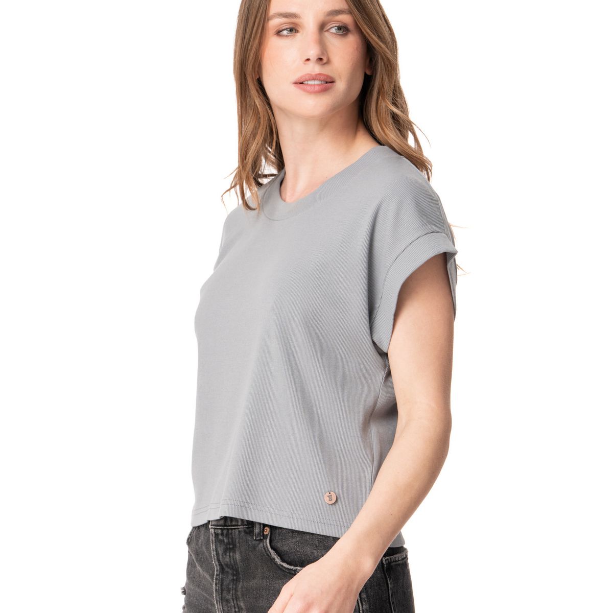 STOKED - Polera Mujer Bambu Gris Stoked