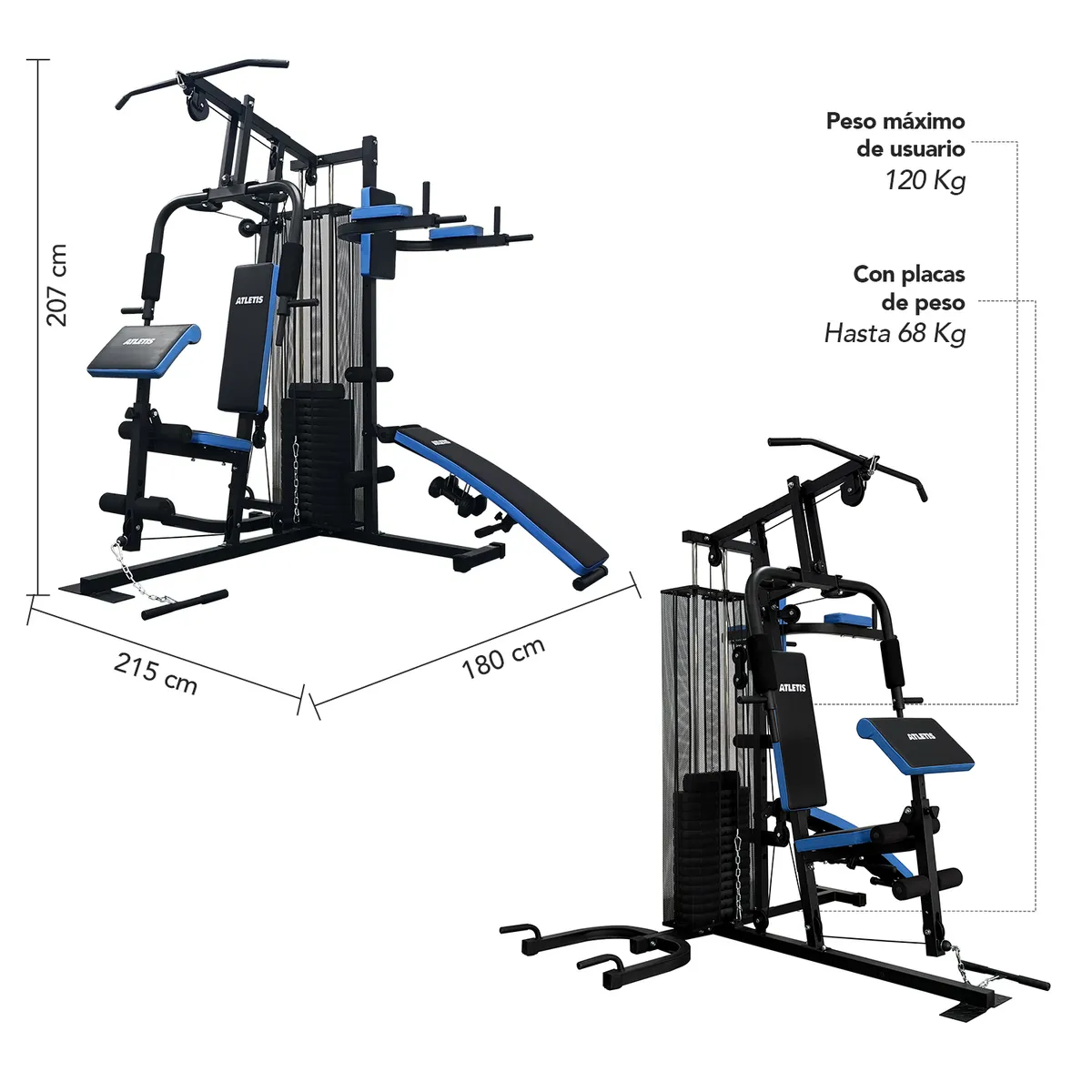 ATLETIS - Home Gym tres estaciones TF-7005A