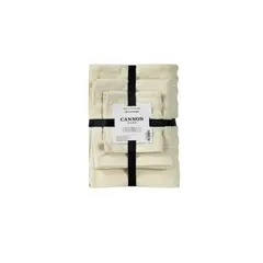 CANNON - Set 6 Toallas 440grs Baño/ Mano/ Visita Ivory