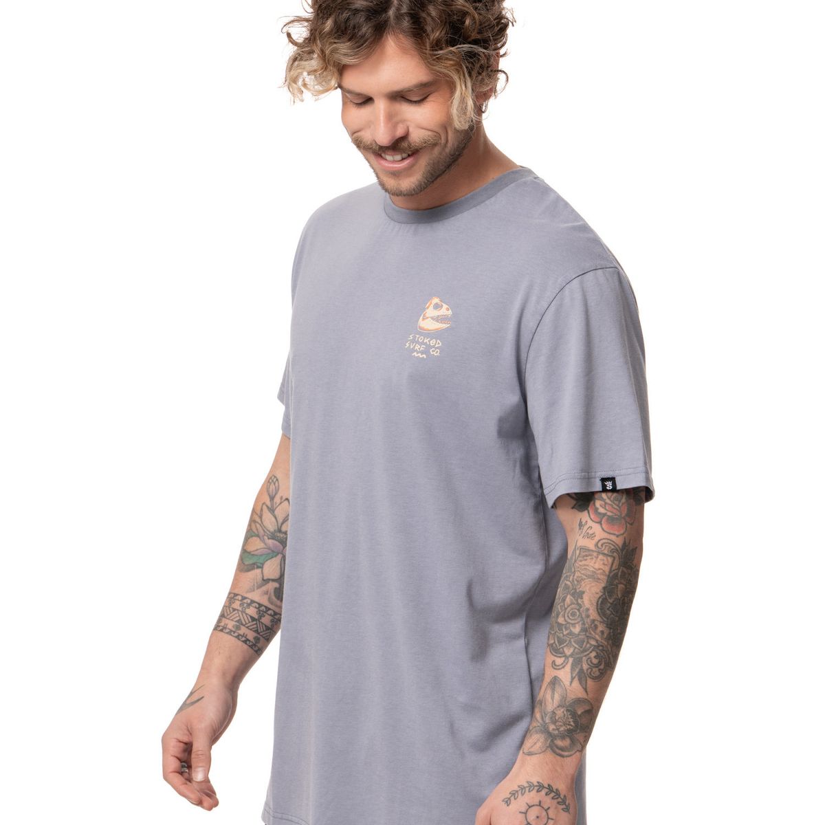 STOKED - Polera Hombre Fish Azul Stoked