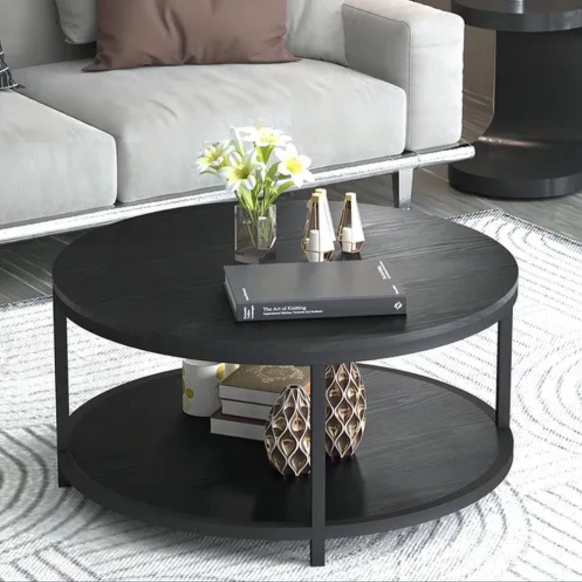 HABITA2 CHILE - Mesa de centro Redonda Level Black