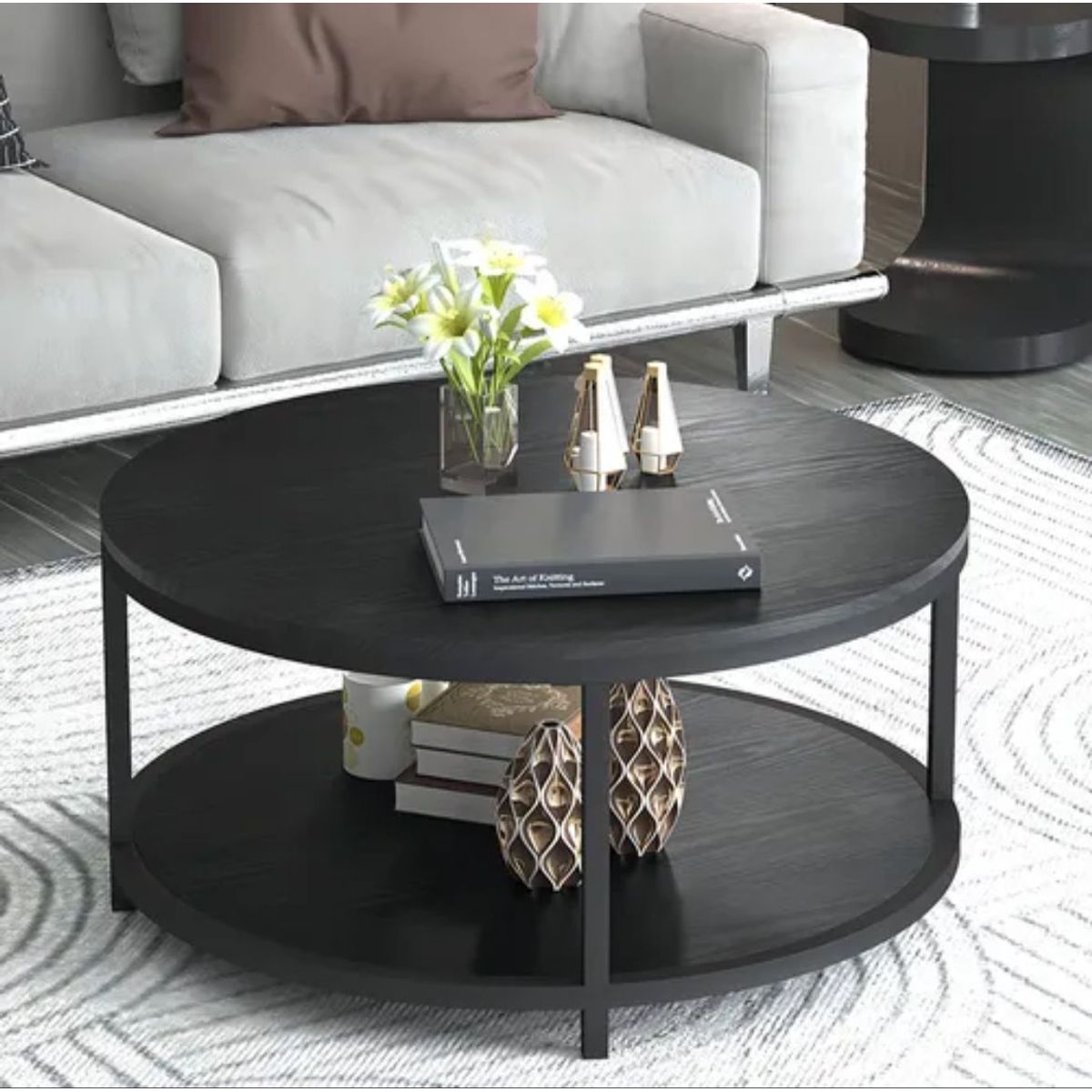 HABITA2 CHILE - Mesa de centro Redonda Level Black