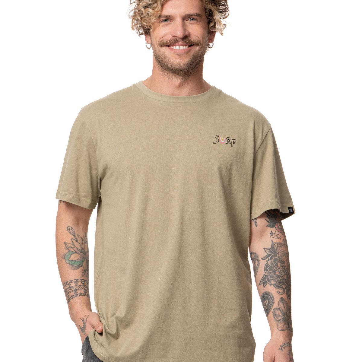 STOKED - Polera Hombre Smile Verde Stoked