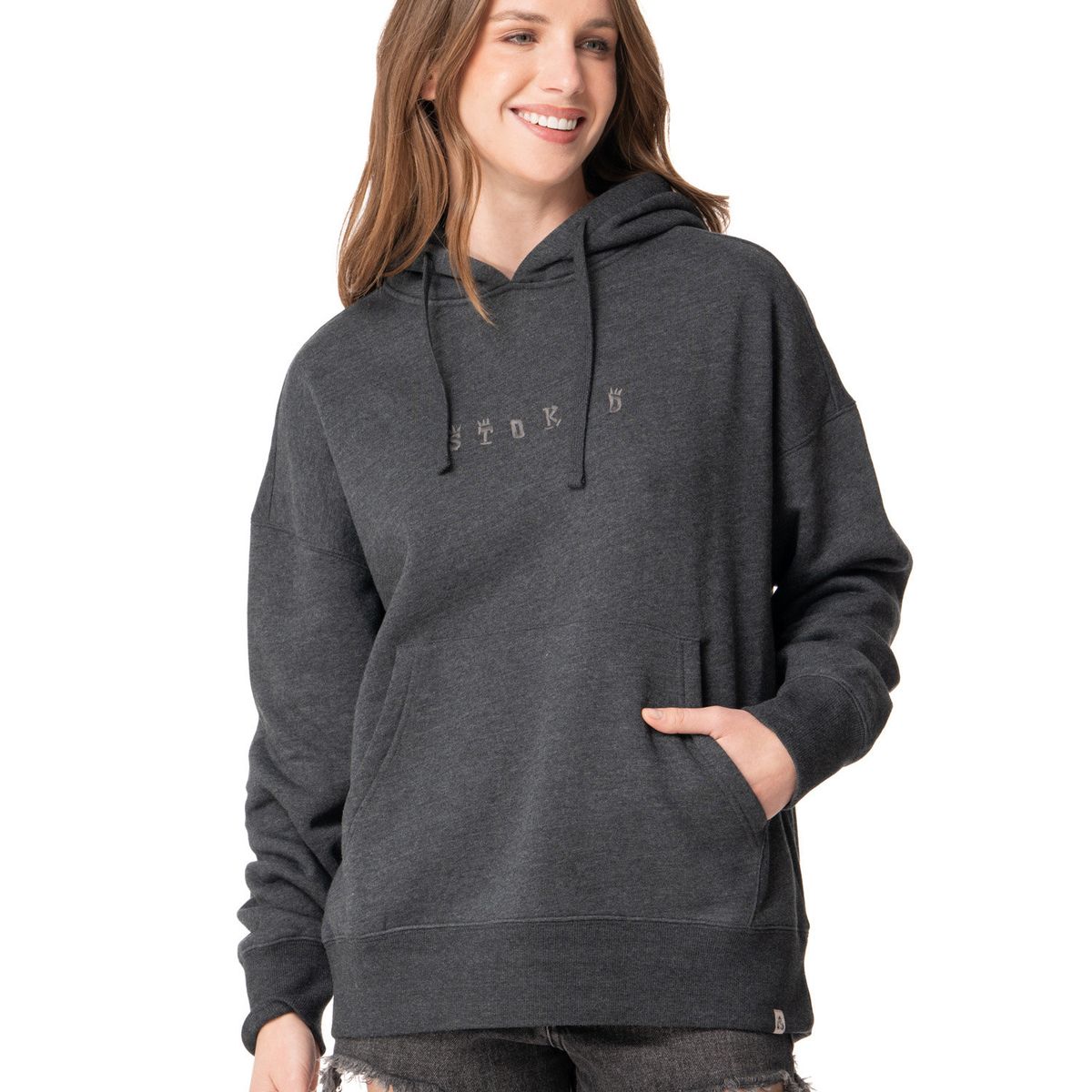 STOKED - Poleron Mujer Sunny Gris Stoked