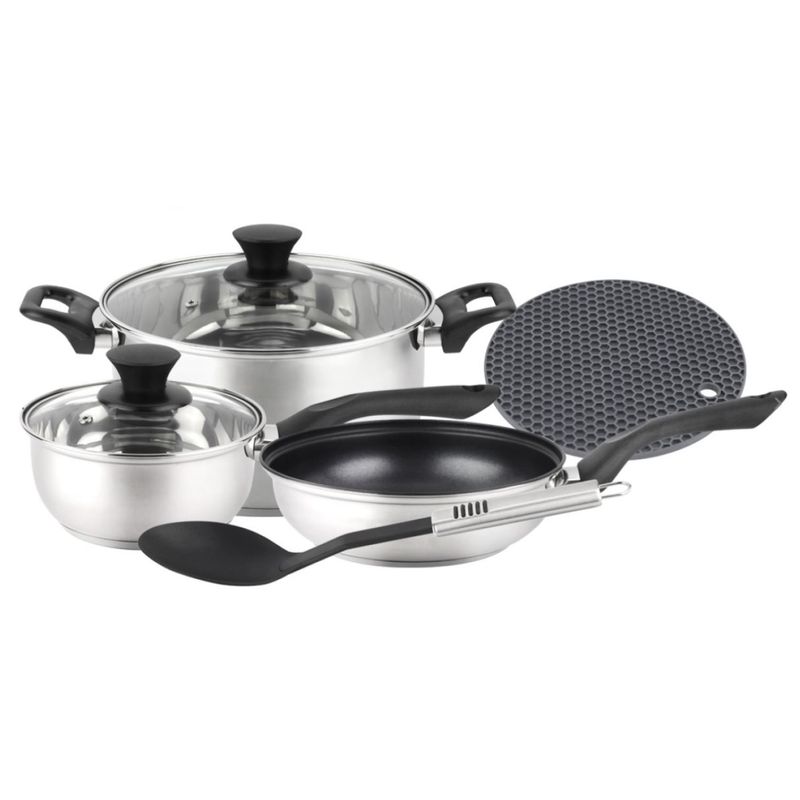 VITREX - Batería de Cocina Max 7 Pzs Acero Inoxidable Vitrex