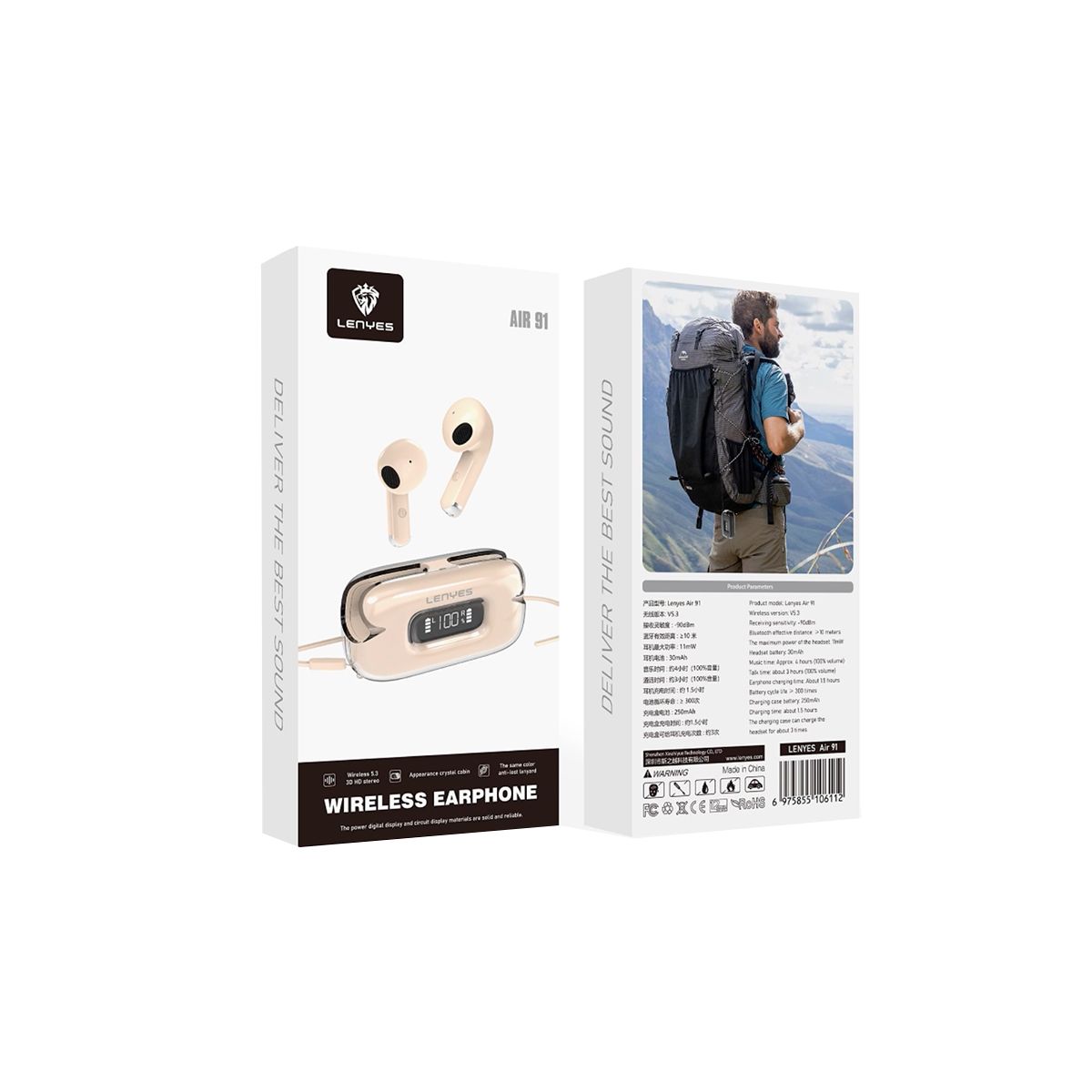 LENYES - Audífonos inalámbricos Lenyes Air91 Bluetooth 5.3