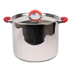 GENERICO - Olla Nizza Acero Inoxidable 30cm Con Tapa Plateada