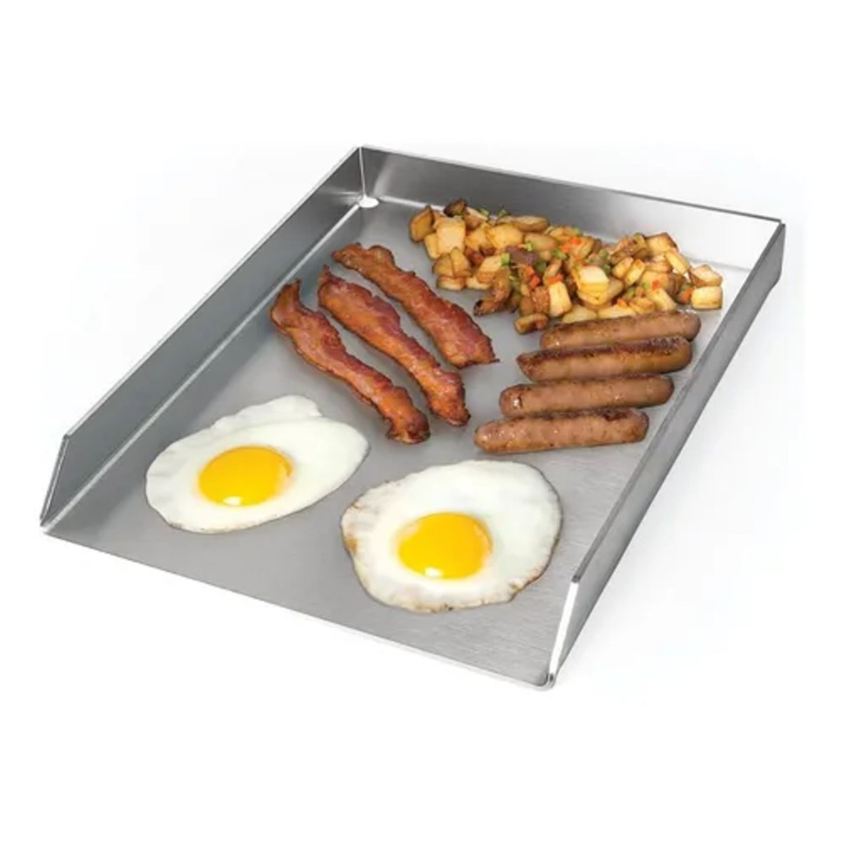 GENERICO - Plancha Churrasquera Acero Inox 28x42 Color Plata