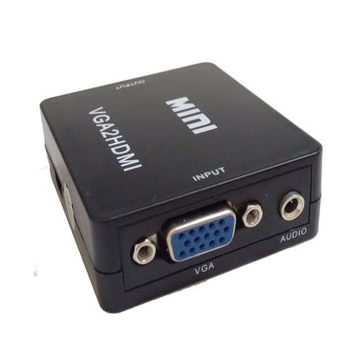 GENERICO - CONVERSOR DE VIDEO VGA  AUDIO A HDMI NEGRO