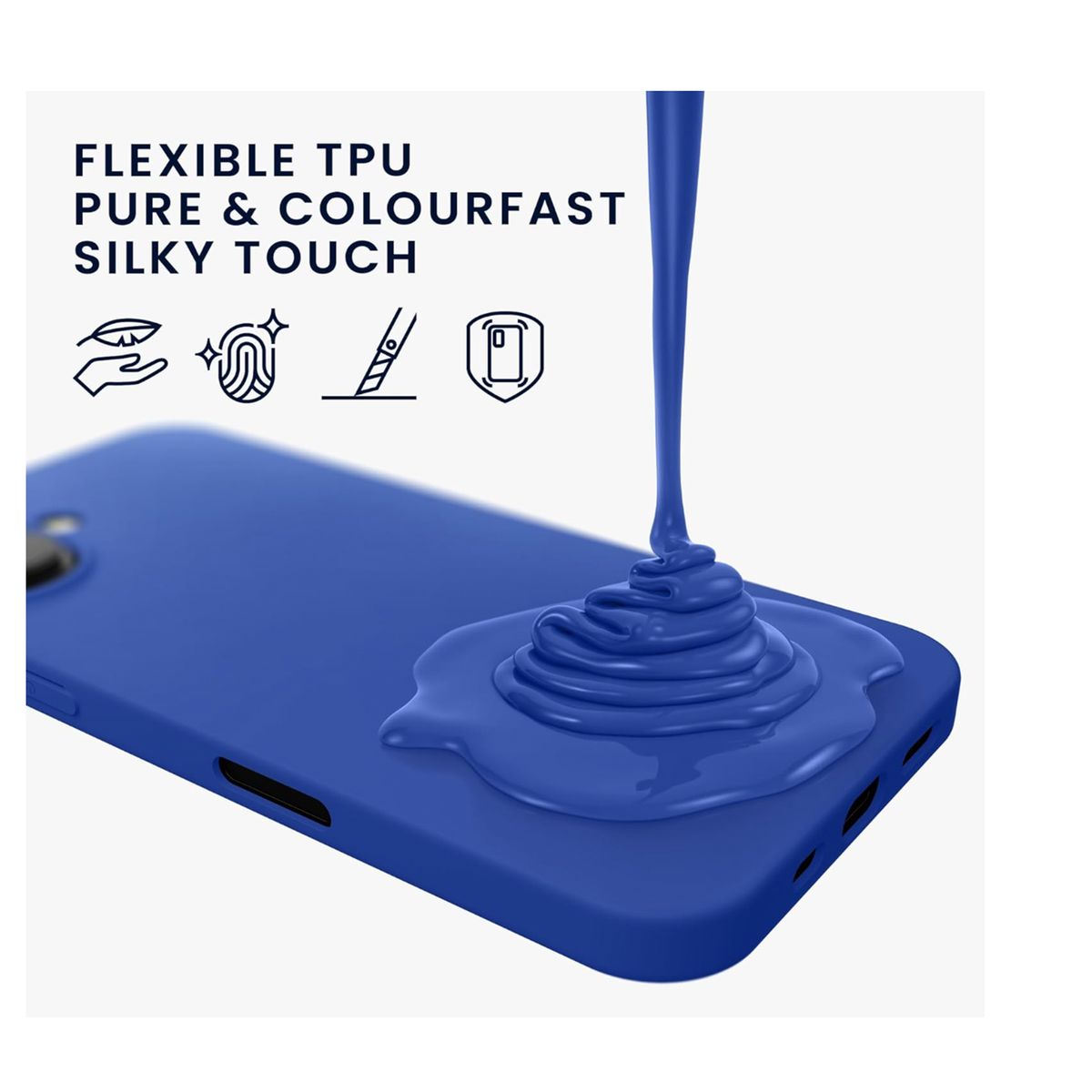 JOIGO - Carcasa Funda Para IPhone 17 Goma Azul