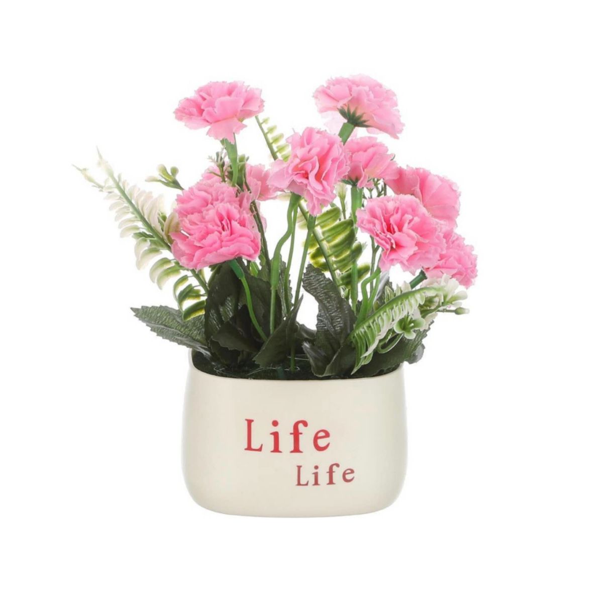 HOMEY - Pack 4 Macetas Decorativas Homey Con Planta Artificial,20*10.5cm