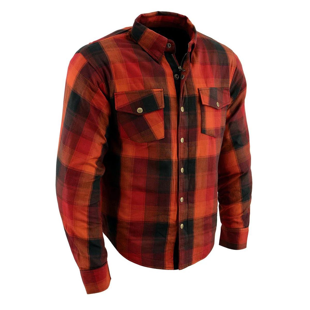 MILWAUKEE LEATHER - MILWAUKEE LEATHER - Chaqueta cProtecciones NaranjoRojoNegro