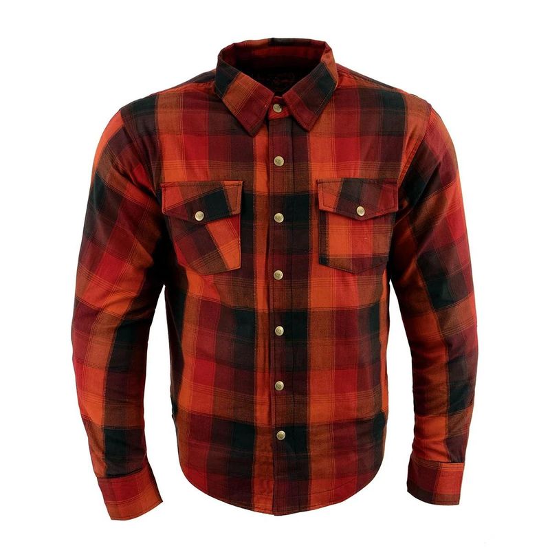 MILWAUKEE LEATHER - MILWAUKEE LEATHER - Chaqueta cProtecciones NaranjoRojoNegro