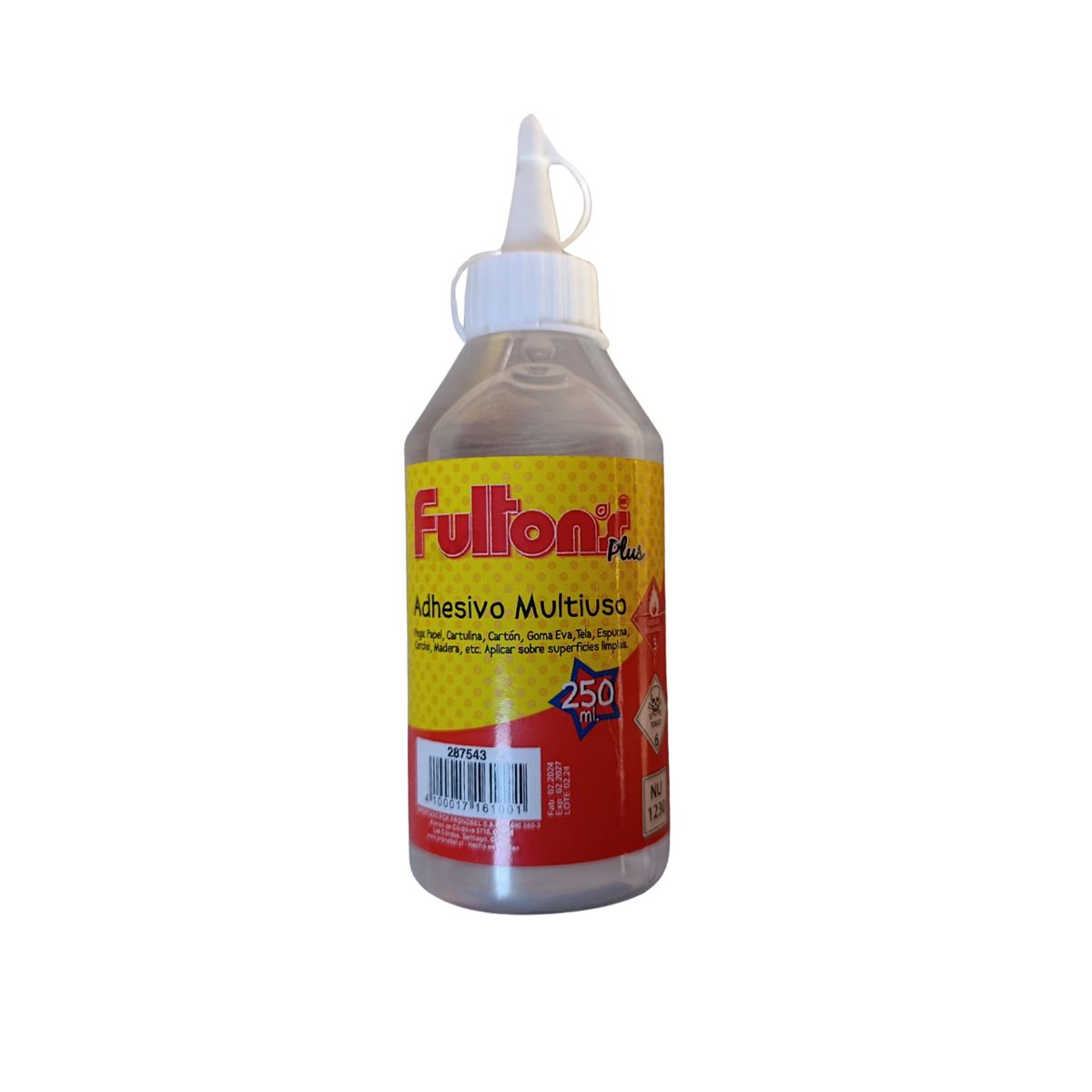FULTONS - Silicona liquida escolar multiuso 250ml fultons