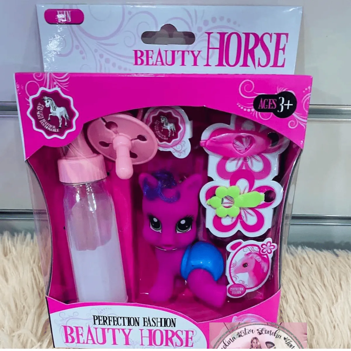 CARIBEE - Juguete Pony Bebe Rosado y Violeta