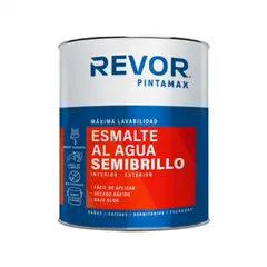 REVOR - Esmalte al agua semibrillo Pintamax blanco 14 gal
