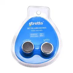 STRETTO - Set 2 aireadores para griferia baño y cocina