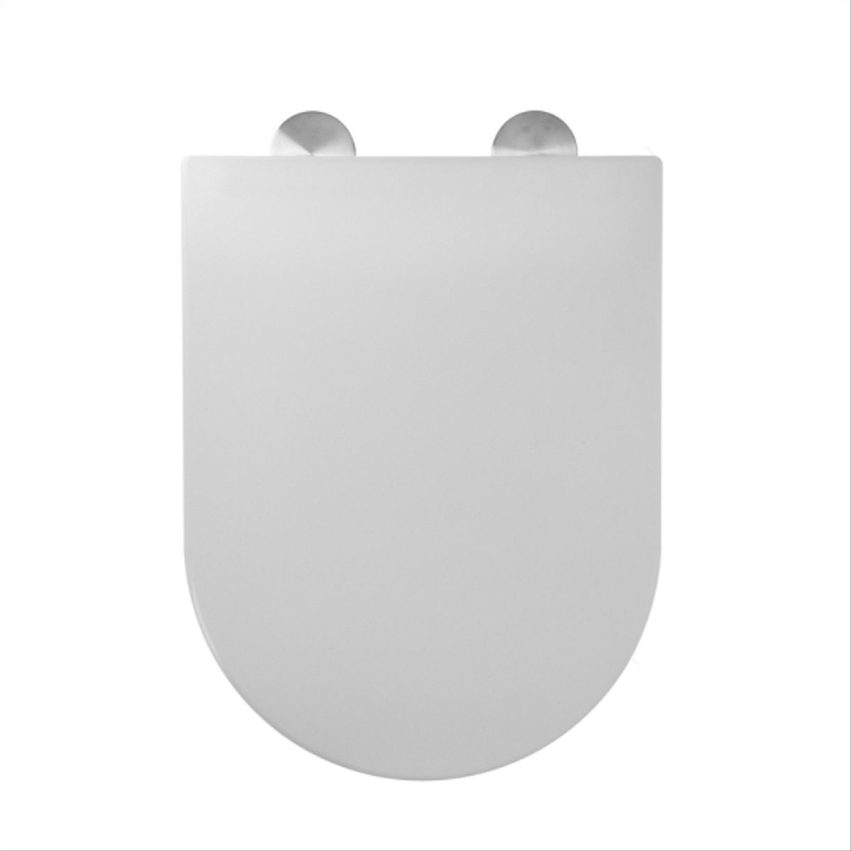 STRETTO - Tapa asiento WC blanco elongado cierre suave antibacterial