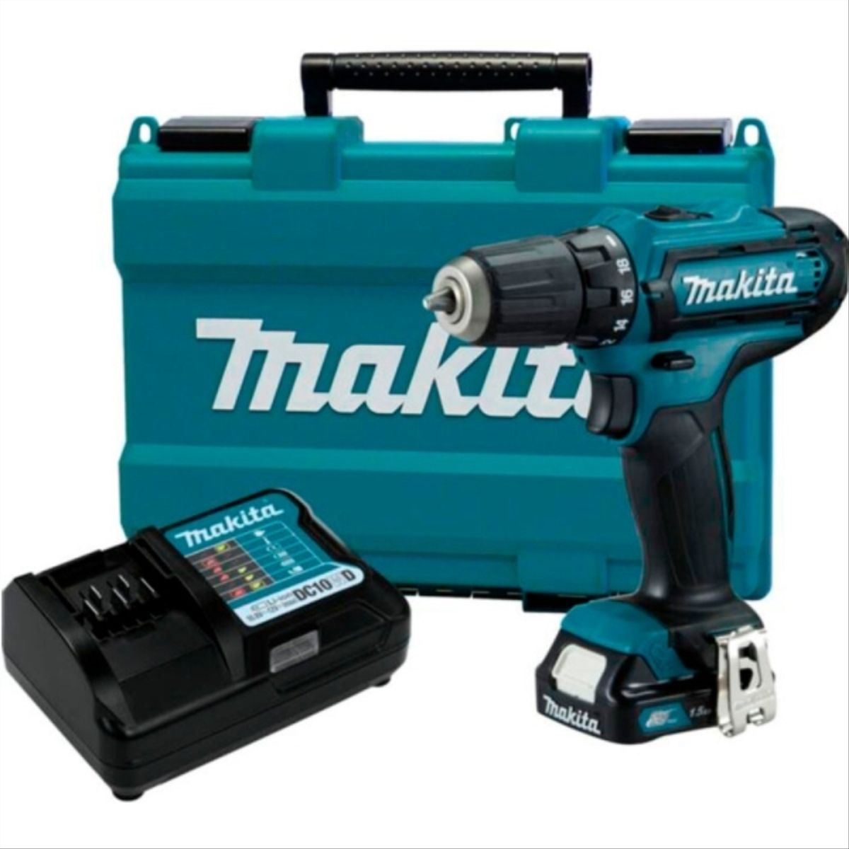 MAKITA - Taladro atornillador 12V 1 batería + Cargador