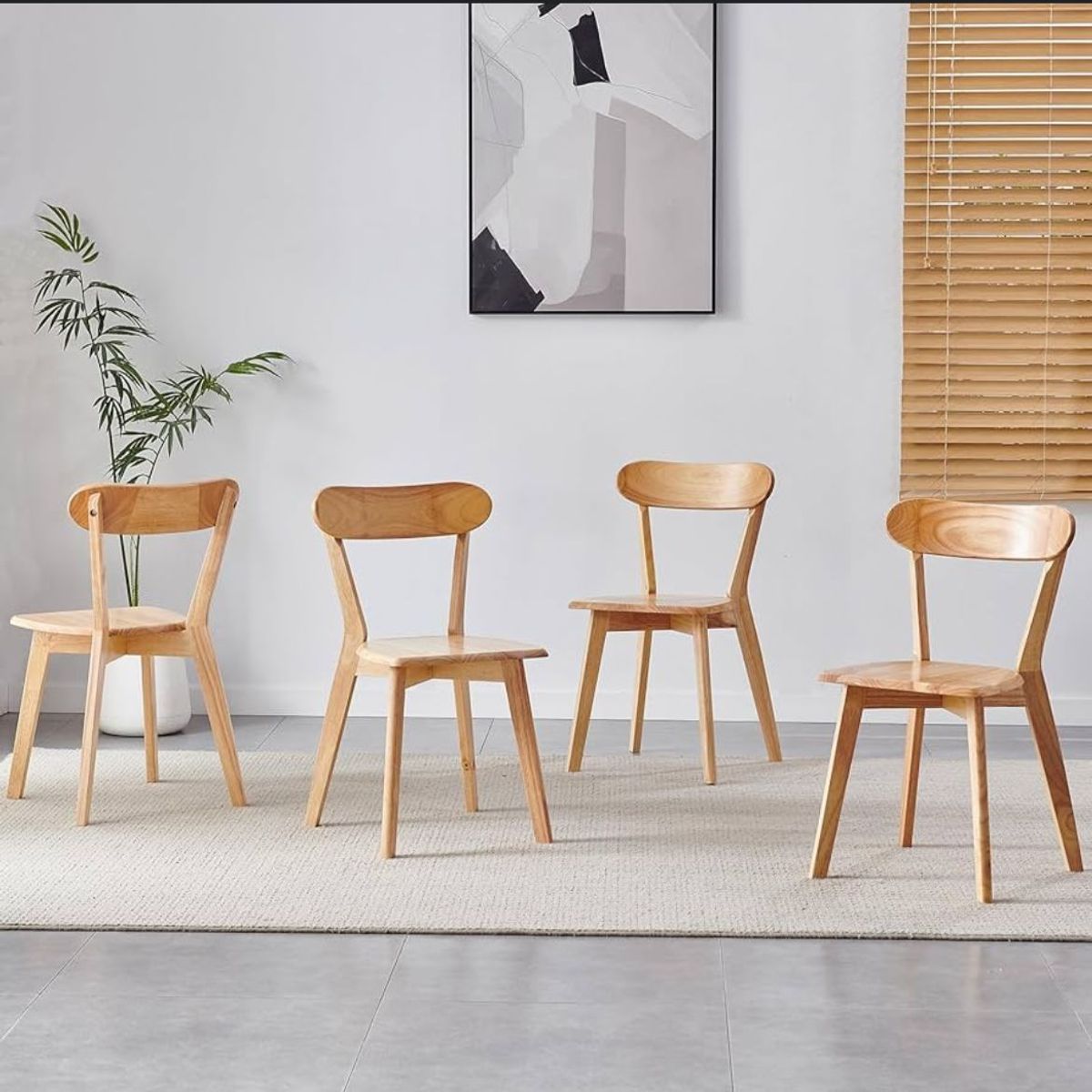 HABITA2 CHILE - Pack 4 Silla Phillipe de Madera  - Natural