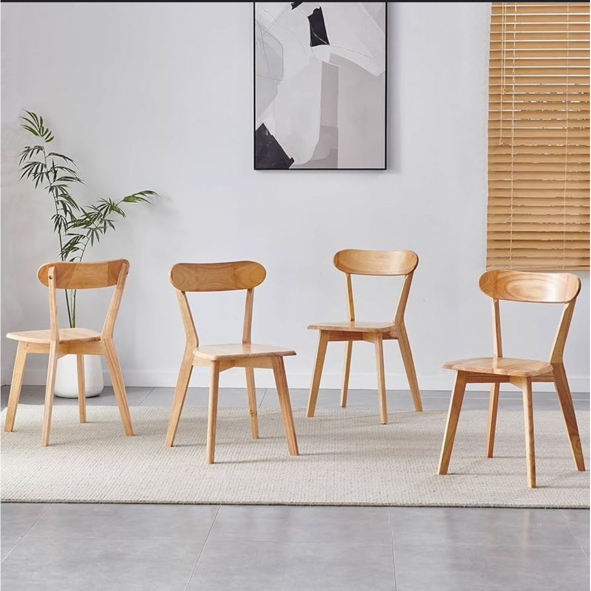 HABITA2 CHILE - Pack 4 Silla Phillipe de Madera  - Natural