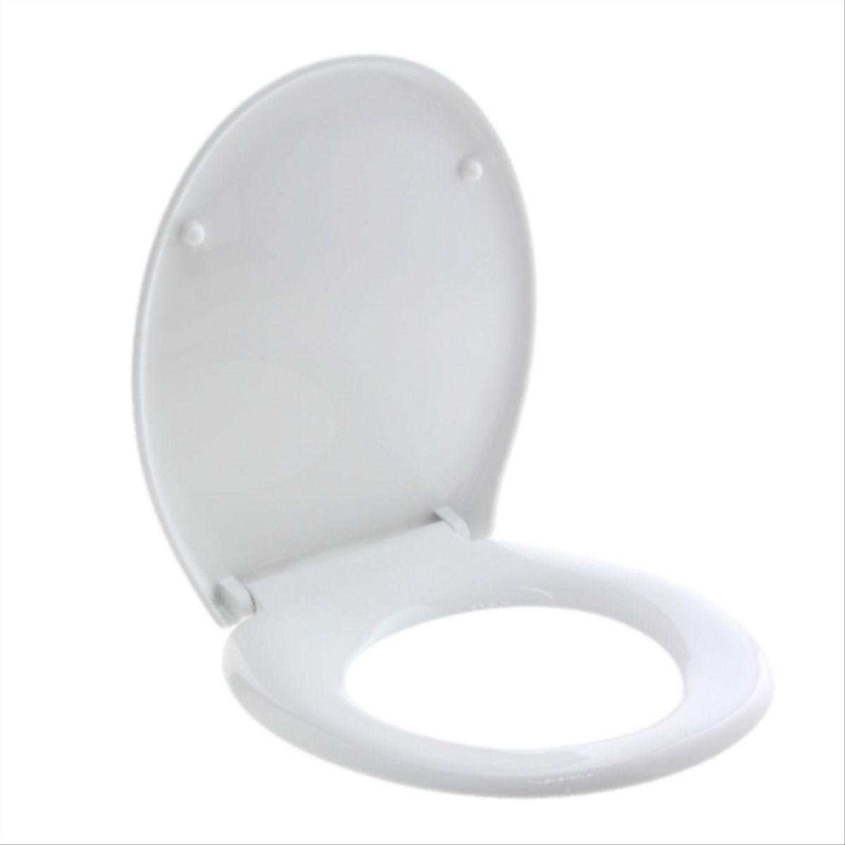 DUSCHY - Tapa asiento WC redondo Soft Touch blanco cierre suave
