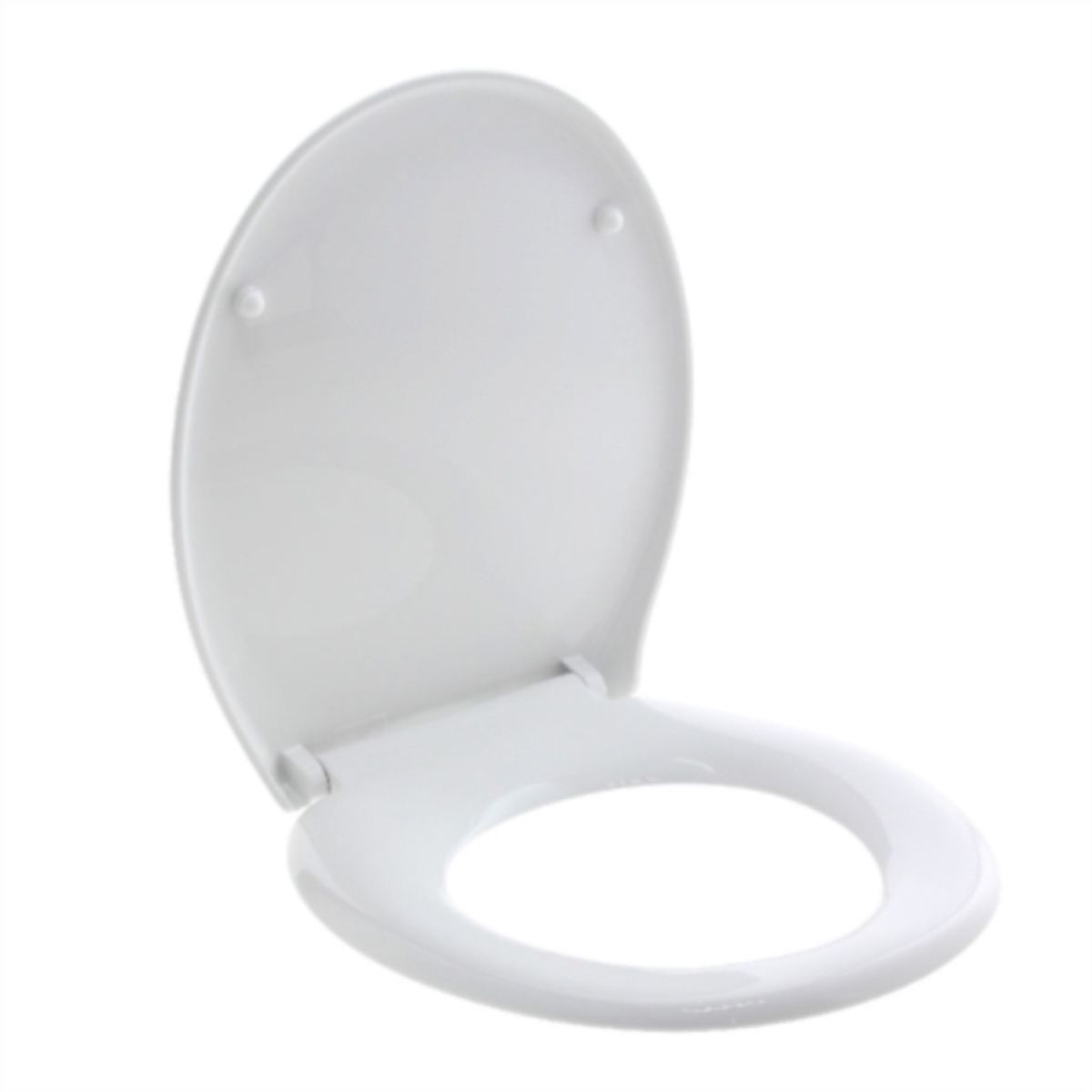 DUSCHY - Tapa asiento WC redondo Soft Touch blanco cierre suave