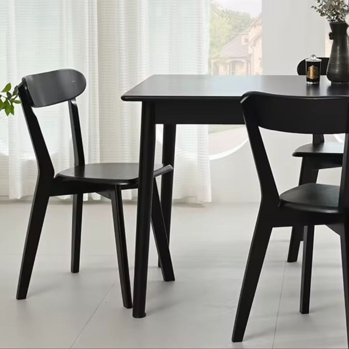 HABITA2 CHILE - Pack 4 Silla Phillipe de Madera  - Negro
