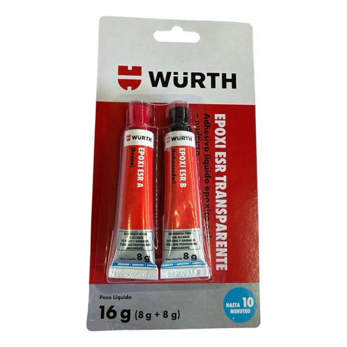 WURTH - Adhesivo Epóxico Wurth A+B Transparente 16g
