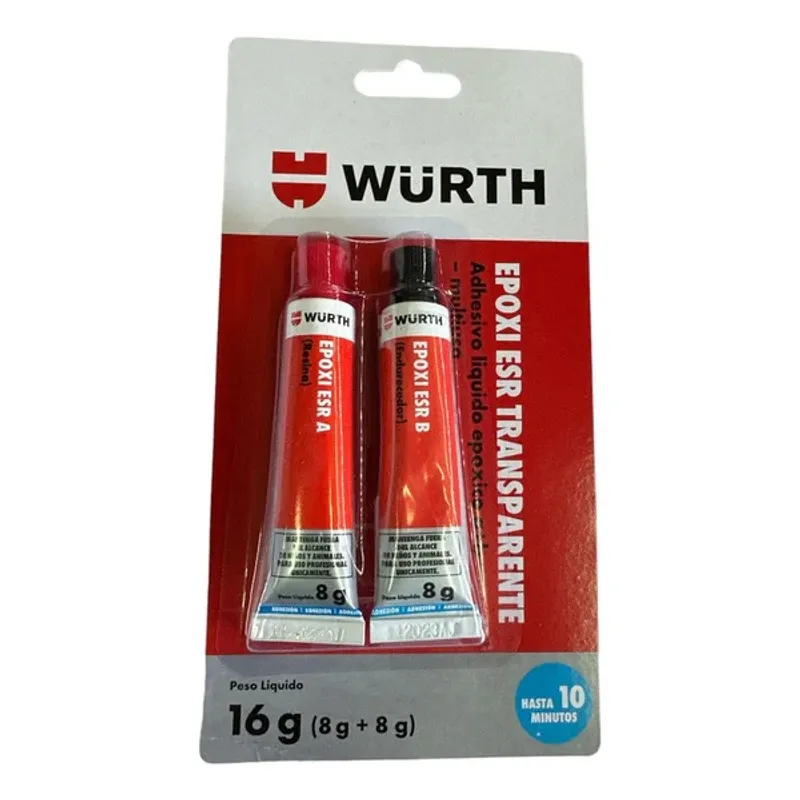 WURTH - Adhesivo Epóxico Wurth A+B Transparente 16g