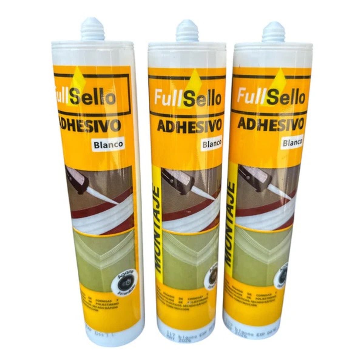 FULLSELLO - Pack x3 Adhesivos de Montaje 300g Fullsello