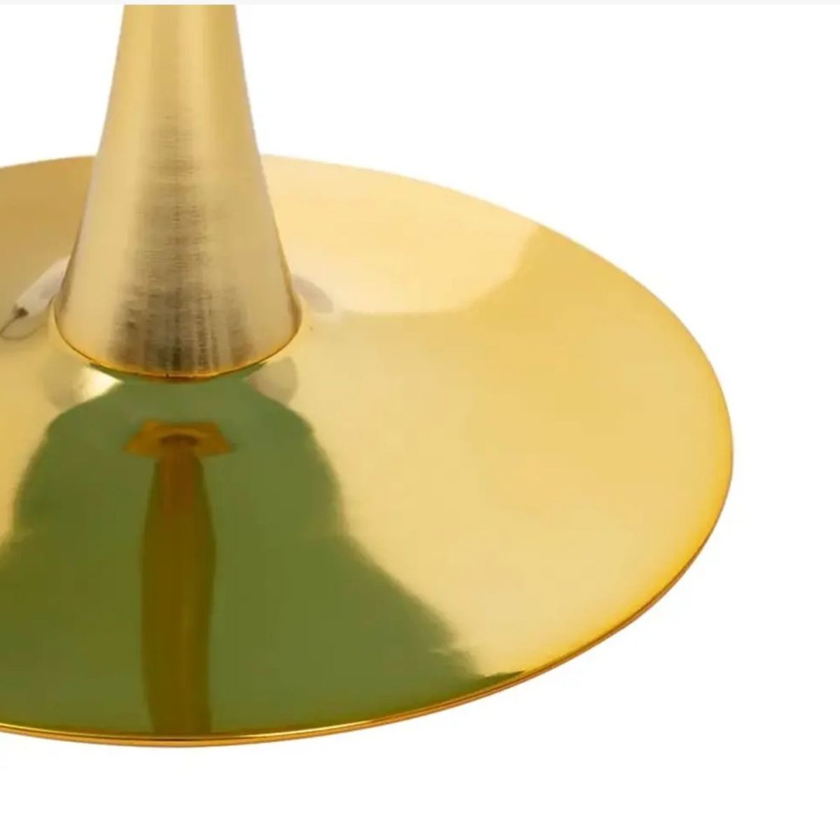 CORI CORI - Juego de Comedor Mesa Tulip Gold 100cm + 4 Sillas Scoop Beige