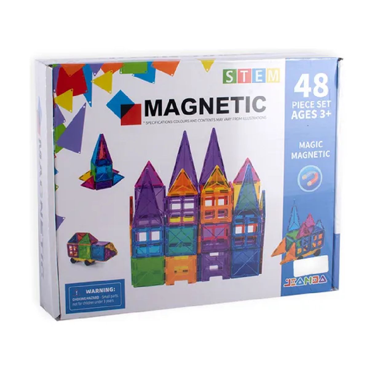 CARIBEE - Juego Bloques Magnéticos 48 Piezas