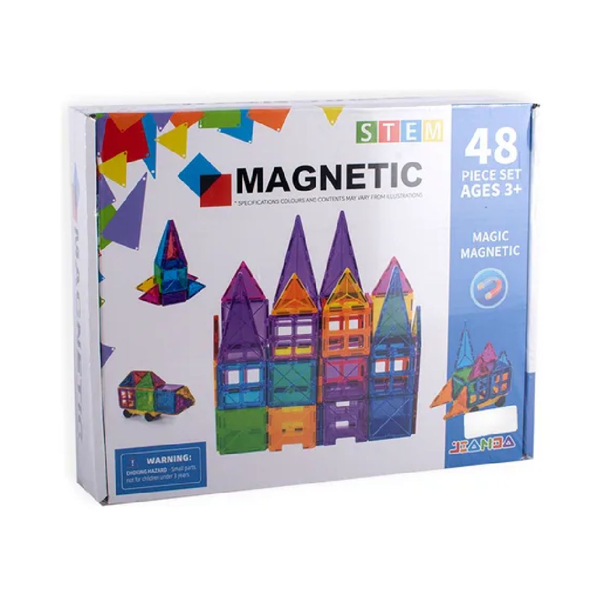 CARIBEE - Juego Bloques Magnéticos 48 Piezas