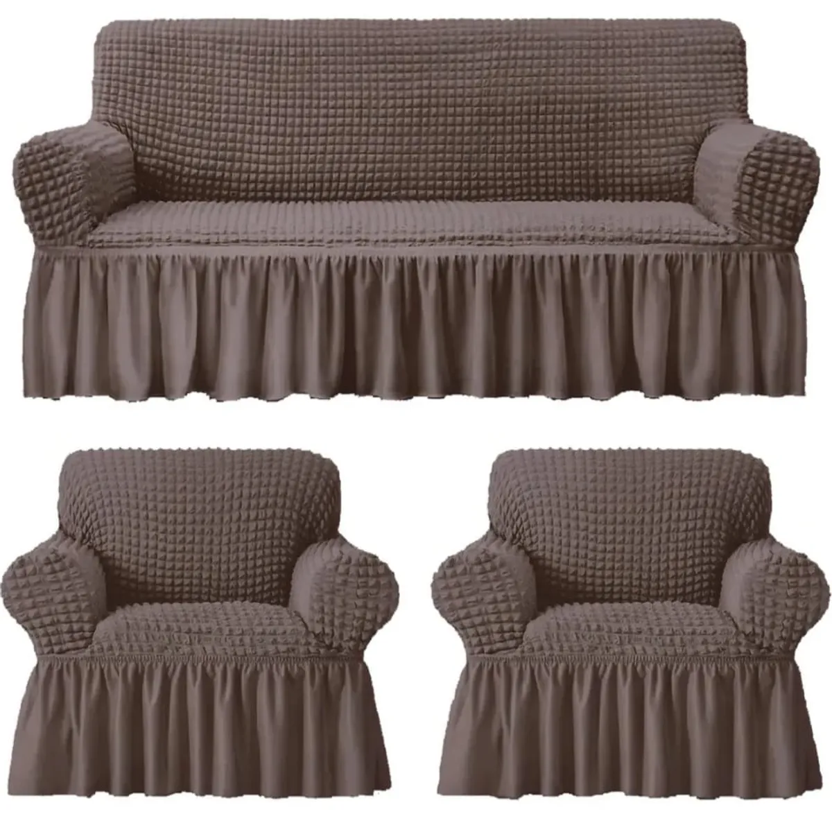 GENERICO - Fundas Cubre Sillón Protectora Sofá Turco Spandex Set 3+1+1