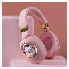 GENERICO - Audífono Bluetooth Diseño Kwai Cat Rosado