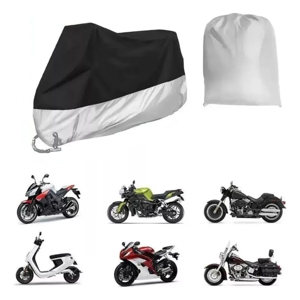 GENERICO - Funda Cubre Bicicleta Moto Carpa 100% Impermea 245105125cm