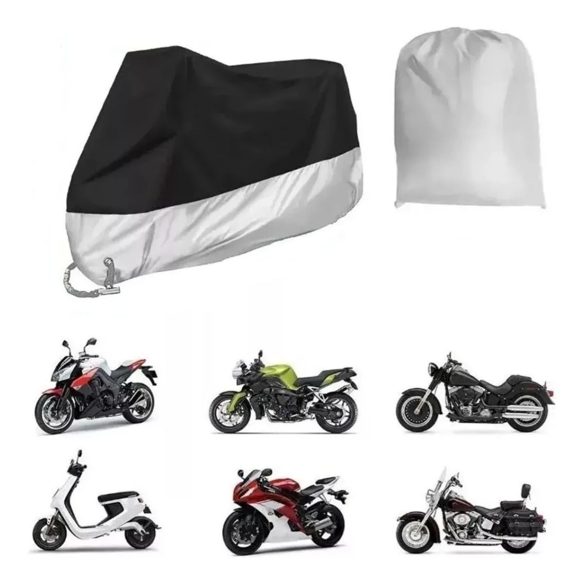 GENERICO - Funda Cubre Bicicleta Moto Carpa 100% Impermea 245105125cm