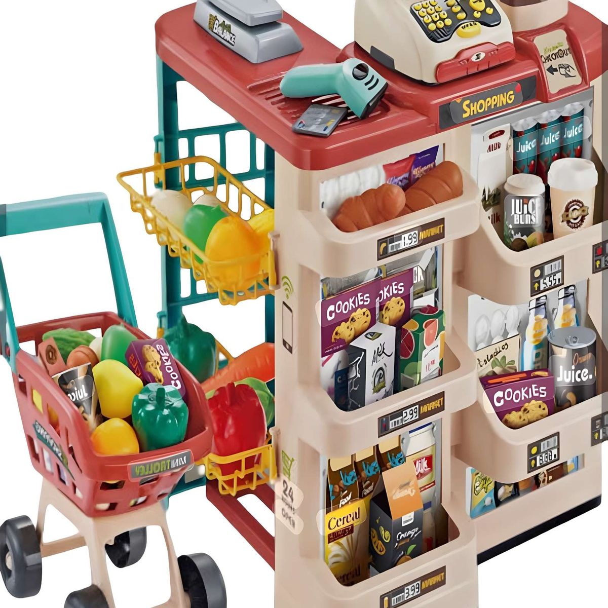 GENERICO - HOME MARKET CON CARRITO 48 PZAS