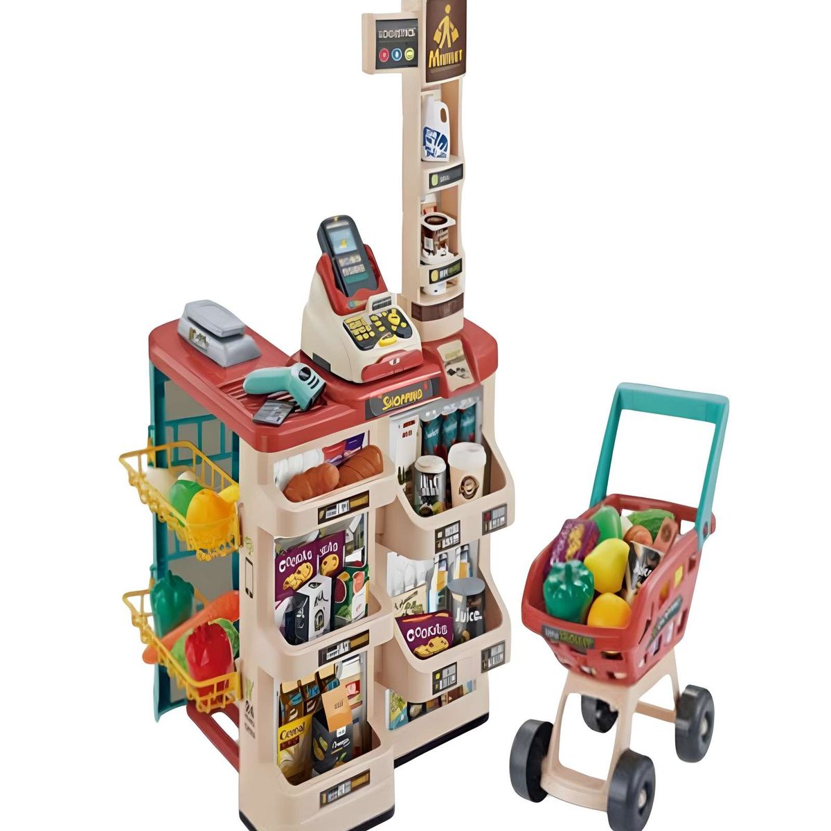 GENERICO - HOME MARKET CON CARRITO 48 PZAS