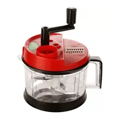 HOMESTAR - Procesador de Alimentos Manual 3 en 1 - Picador, Batidor y Rallador