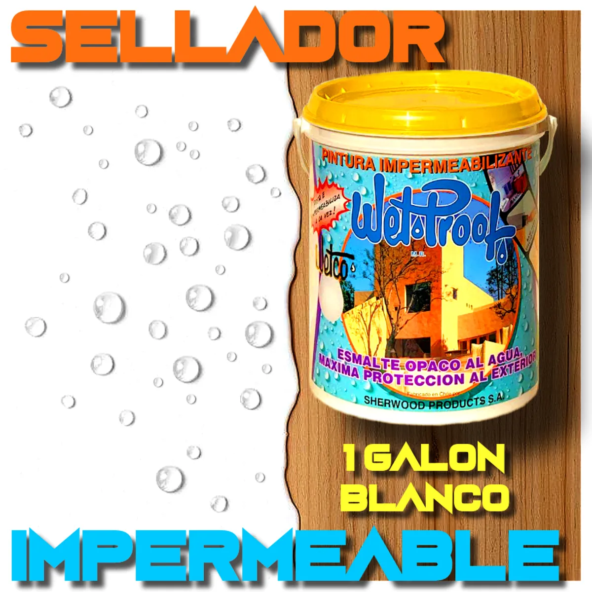 WETPROOF - SELLADOR PARA MADERA EXTERIOR IMPERMEABILIZANTE BLANCO AL AGUA WETCO® 1 GAL