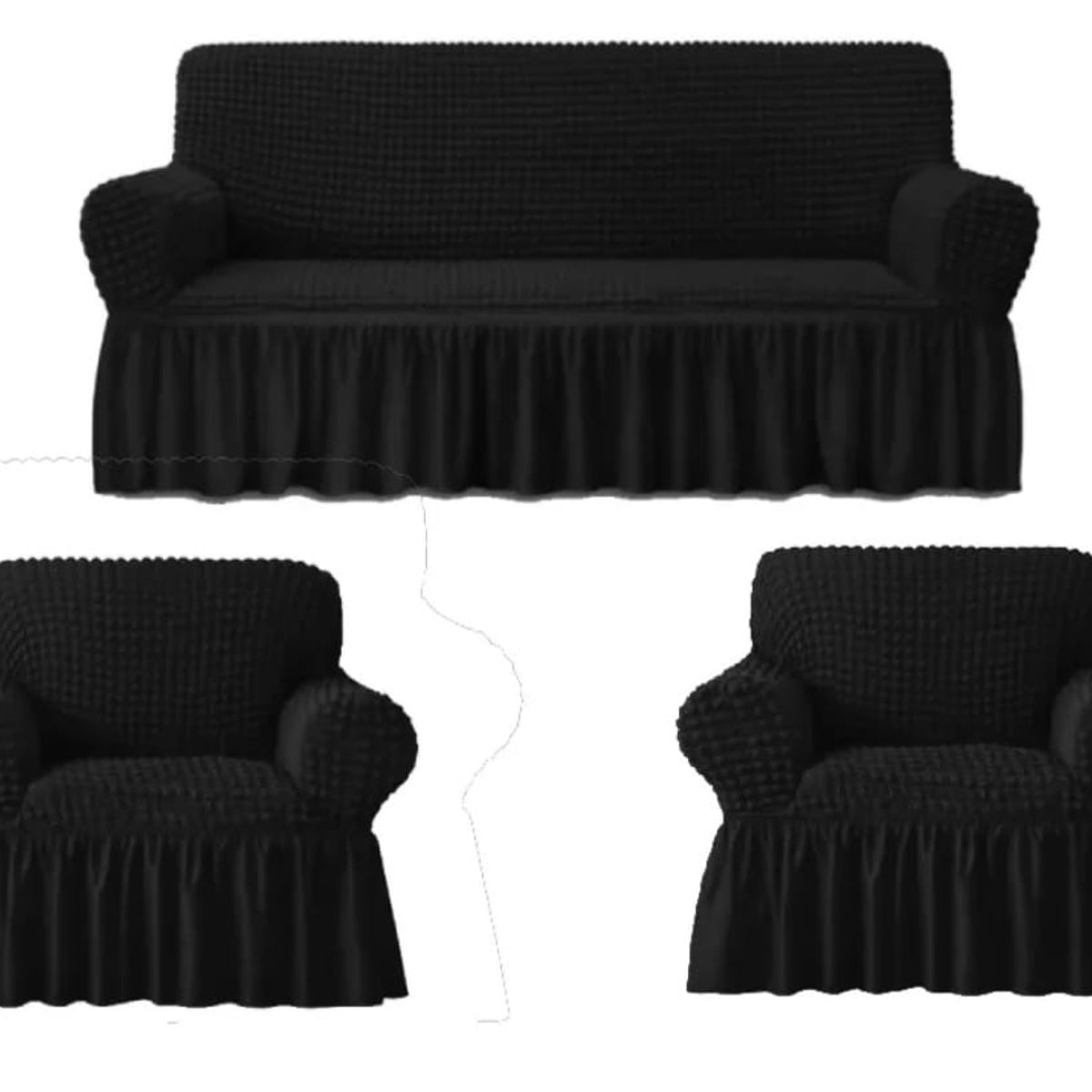 GENERICO - Fundas Cubre Sillón Protectora Sofá Turco Spandex Set 3+1+1