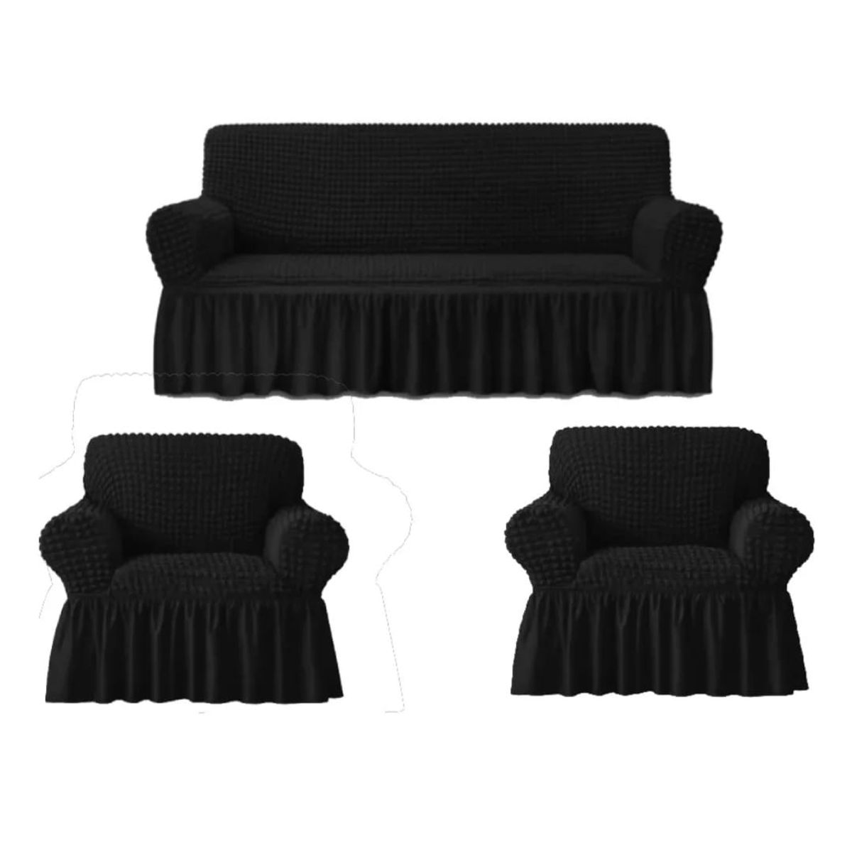 GENERICO - Fundas Cubre Sillón Protectora Sofá Turco Spandex Set 3+1+1