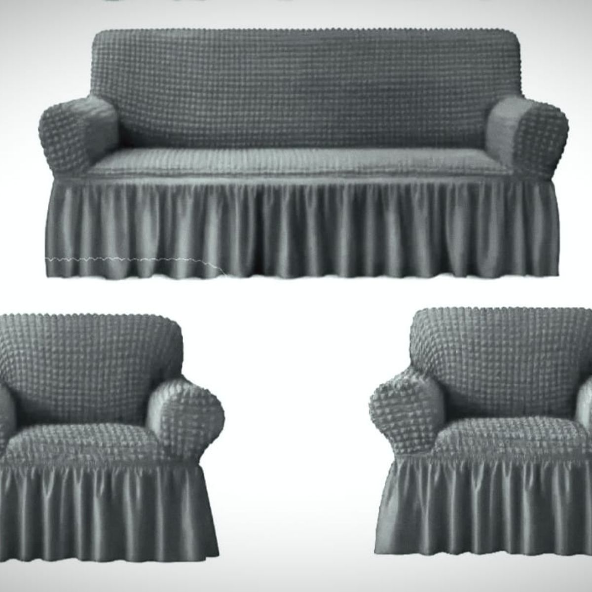 GENERICO - Fundas Cubre Sillón Protectora Sofá Turco Spandex Set 3+1+1