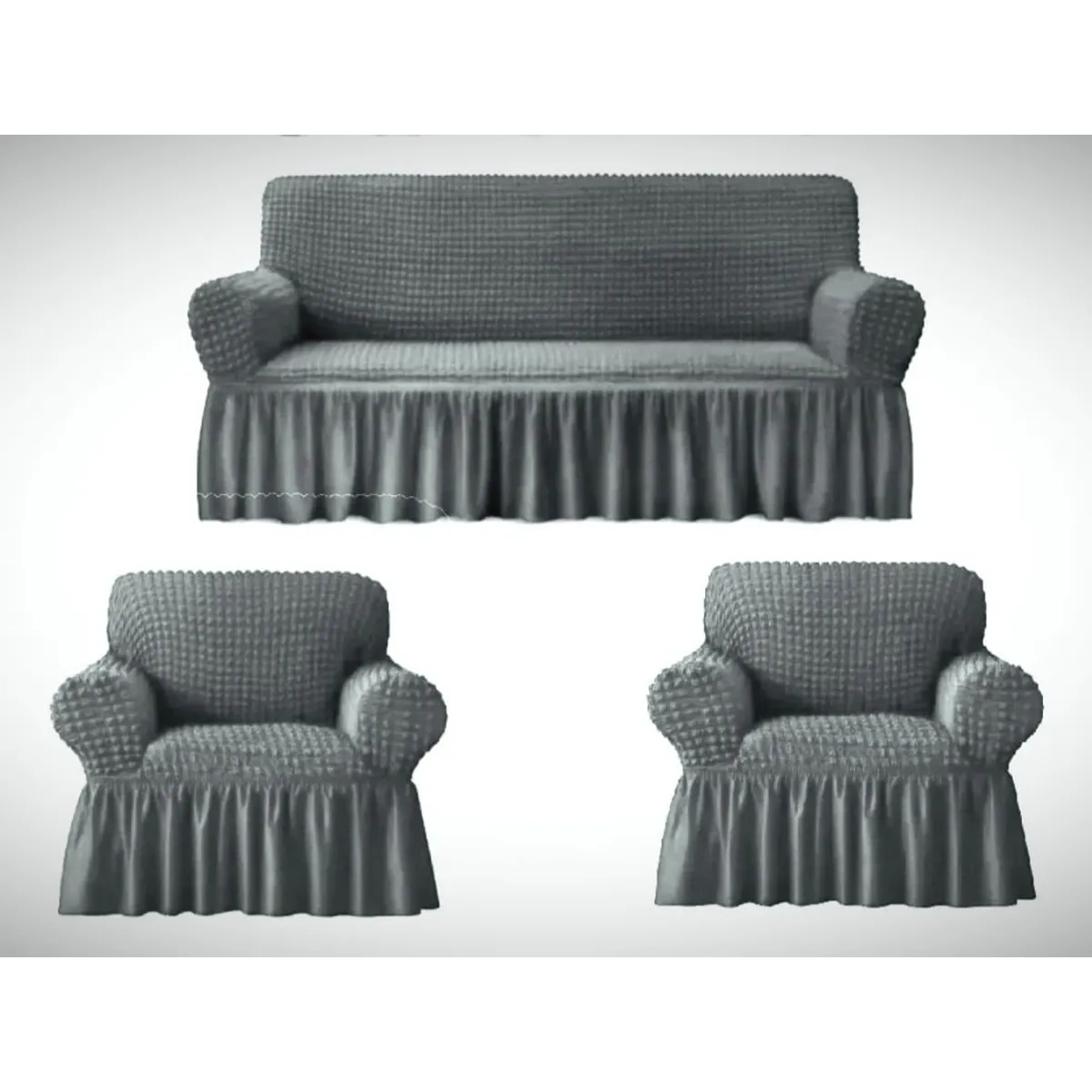 GENERICO - Fundas Cubre Sillón Protectora Sofá Turco Spandex Set 3+1+1