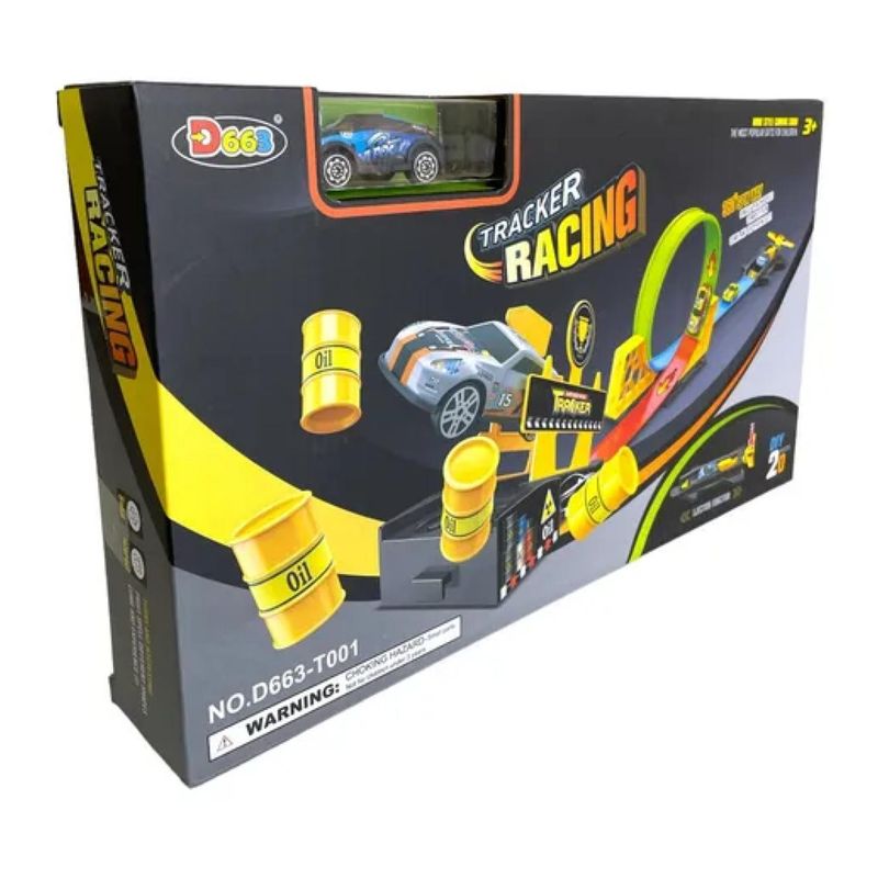 GENERICO - Juguete Pista De Carreras Con Obstaculos 1 Auto Infantil