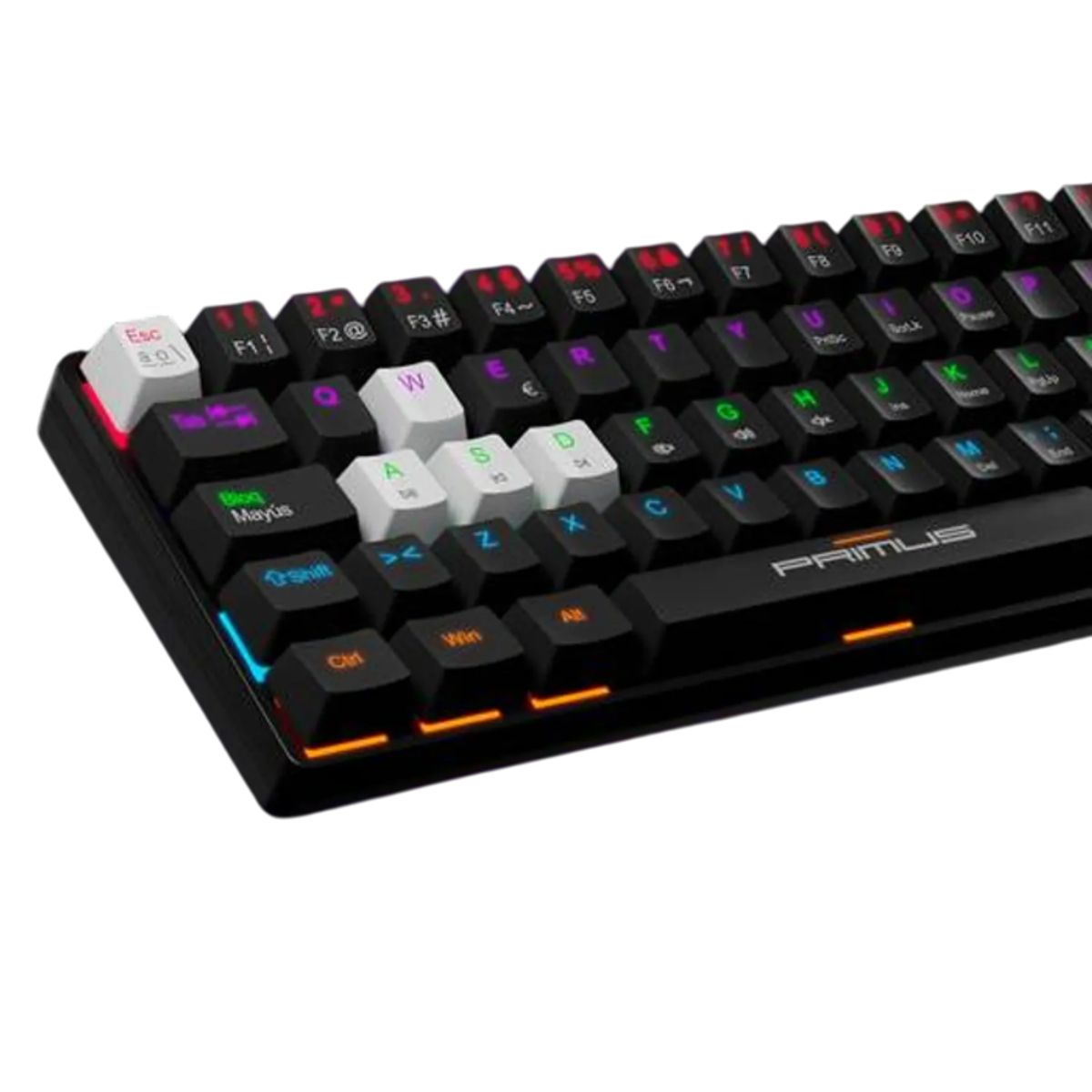 PRIMUS GAMING - Primus Ballista61T Teclado Mecánico PKS-060G-S, 61 Teclas, Switches Red, Retroiluminación RGB, USB-C, Color Negro